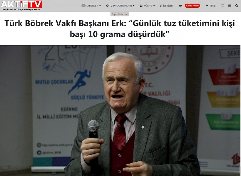 TBV Başkanı Günlük Tuz Tüketimini Kişi Başı 10 Grama Düşürdük