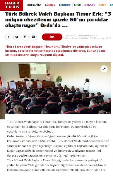 TBV Başkanı Timur Erk Ordu´da