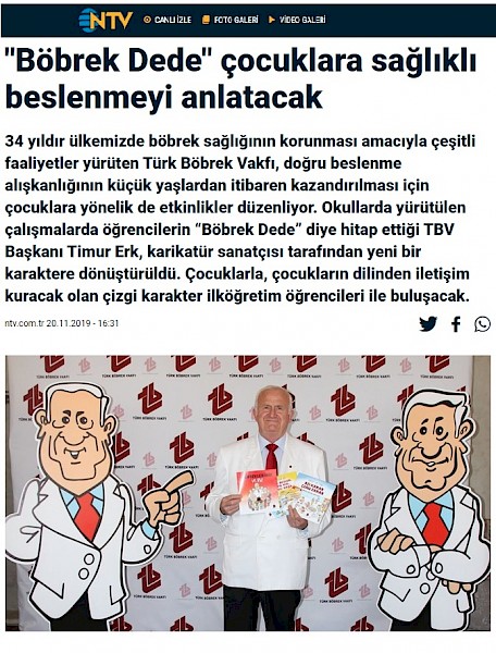 Böbrek Dede Çocuklara Sağlıklı Beslenmenin Yollarını Anlatacak