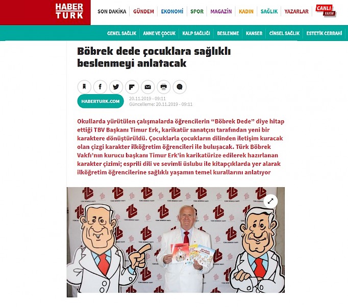 Böbrek Dede Çocuklara Sağlıklı Beslenmeyi Anlatacak