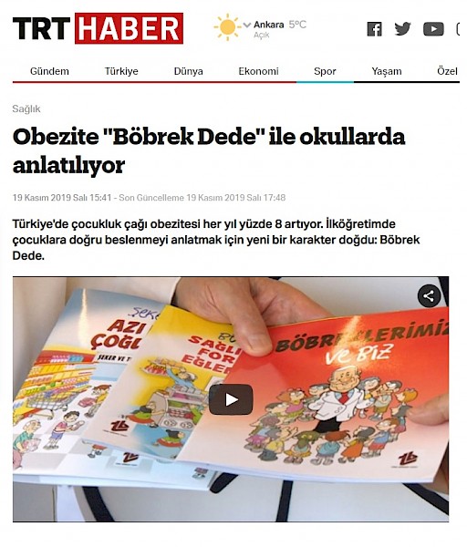 Obezite ´´Böbrek Dede´´ ile Okullarda Anlatılıyor