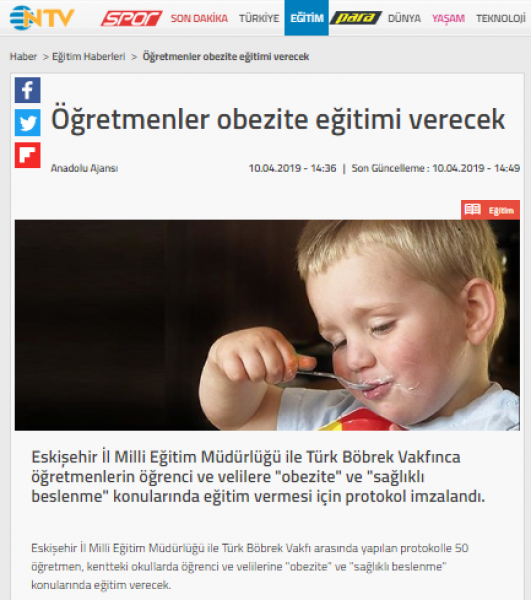 Öğretmenler obezite eğitimi verecek