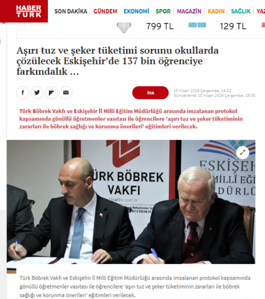 Aşırı tuz ve şeker tüketimi sorunu okullarda çözülecek Eskişehir’de 137 bin öğrenciye farkındalık ...