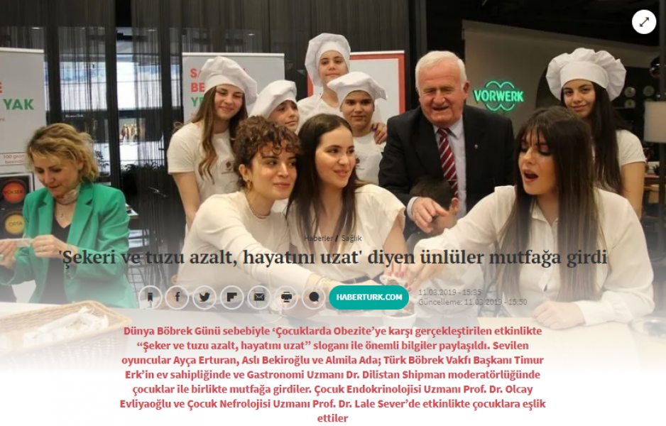 ´Şekeri ve tuzu azalt, hayatını uzat´ diyen ünlüler mutfağa girdi
