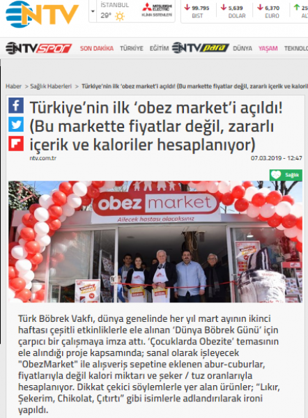 Türkiye’nin ilk ‘obez market’i açıldı! (Bu markette fiyatlar değil, zararlı içerik ve kaloriler hesaplanıyor)
