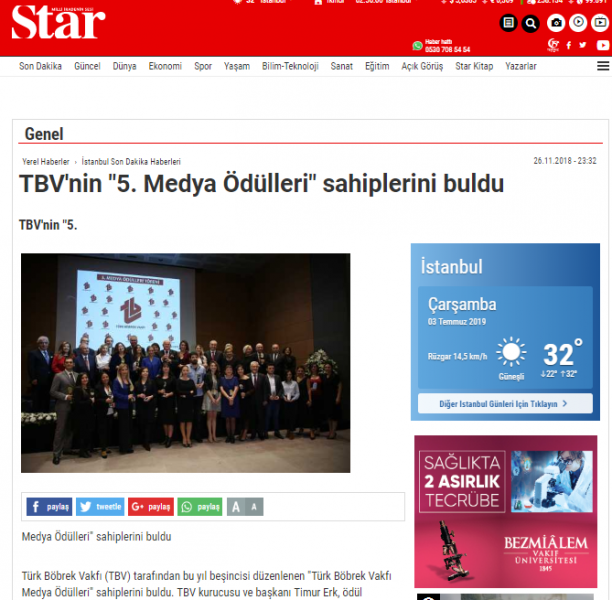 TBV´nin "5. Medya Ödülleri" sahiplerini buldu