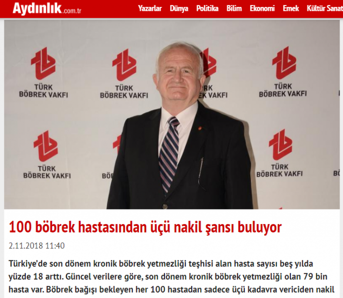 100 Böbrek Hastasından üçü nakil şansı buluyor