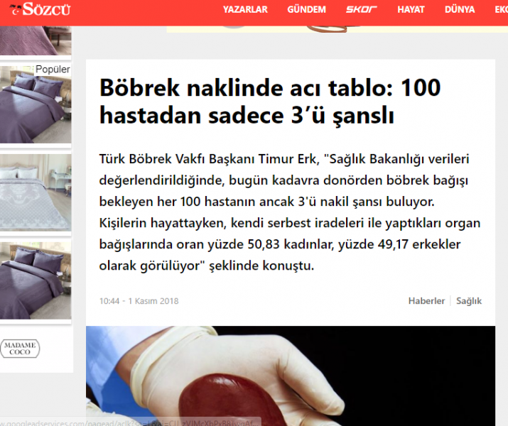 Böbrek naklinde acı tablo: 100 hastadan sadece 3’ü şanslı