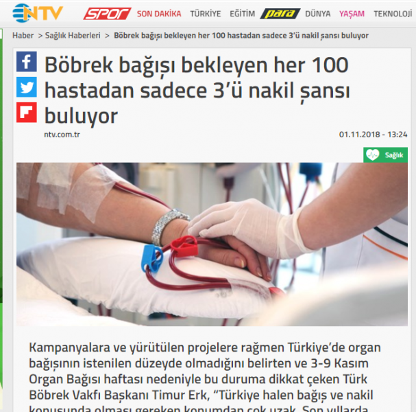 Böbrek bağışı bekleyen her 100 hastadan sadece 3’ü nakil şansı buluyor