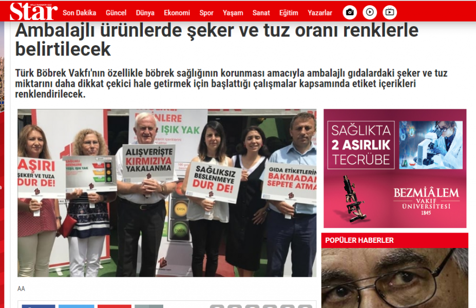 Ambalajlı ürünlerde şeker ve tuz oranı renklerle belirtilecek
