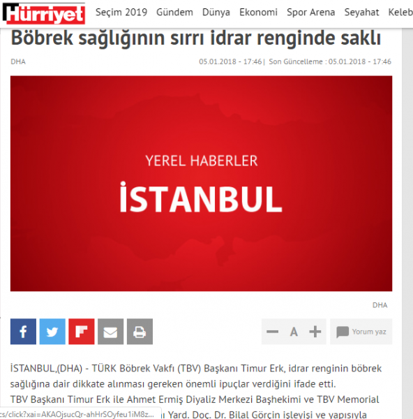 Böbrek sağlığının sırrı idrar renginde saklı
