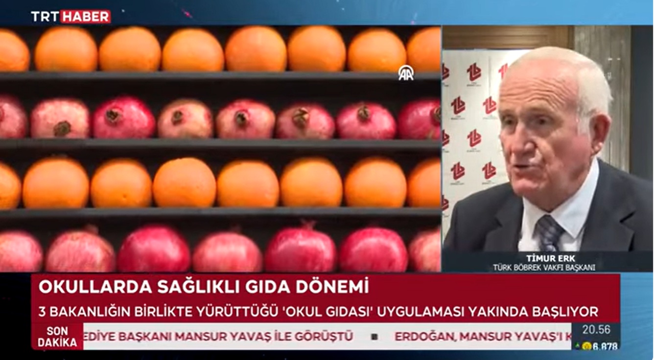 Türk Böbrek Vakfı Okul Gıdası Logosu Basın Toplantısı (TRT Haber)