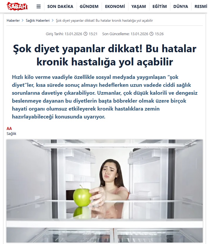 Şok diyet yapanlar dikkat! Bu hatalar kronik hastalığa yol açabilir