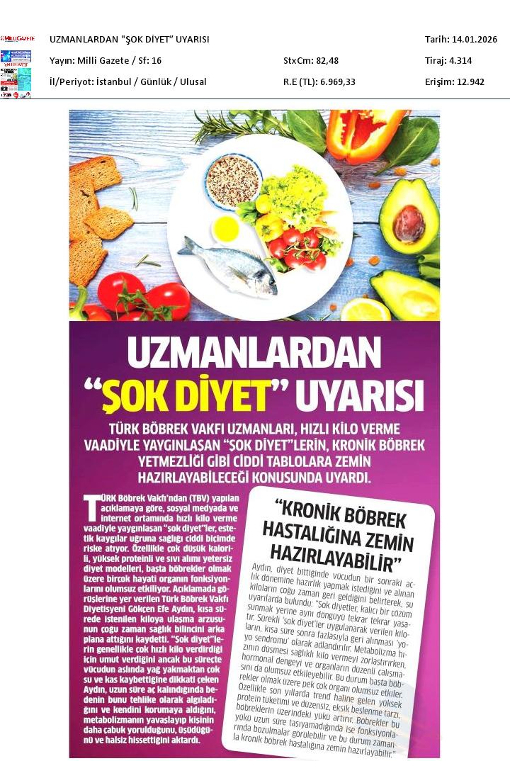 Uzmanlardan şok diyet uyarısı