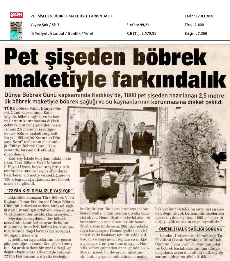 Pet Şişeden Böbrek Maketiyle Farkındalık