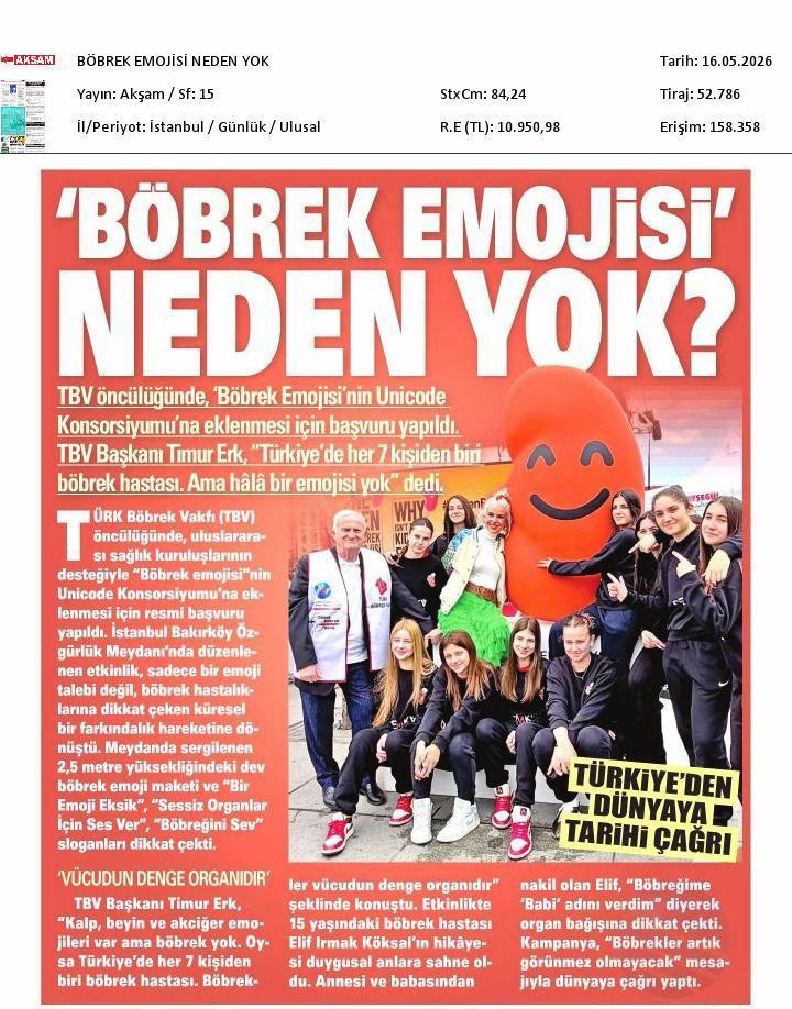&acute;Böbrek Emojisi&acute; Neden Yok?