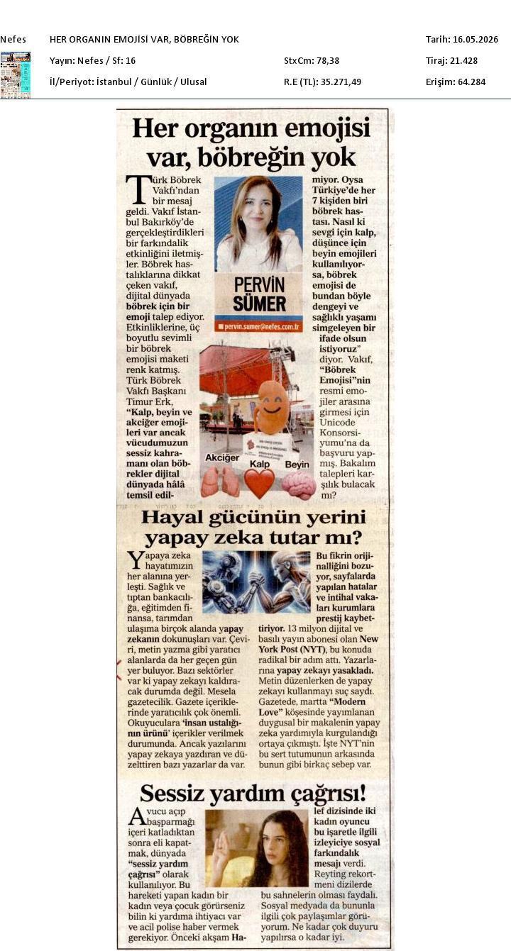 Her Organın Emojisi Var Böbreğin Neden Yok?