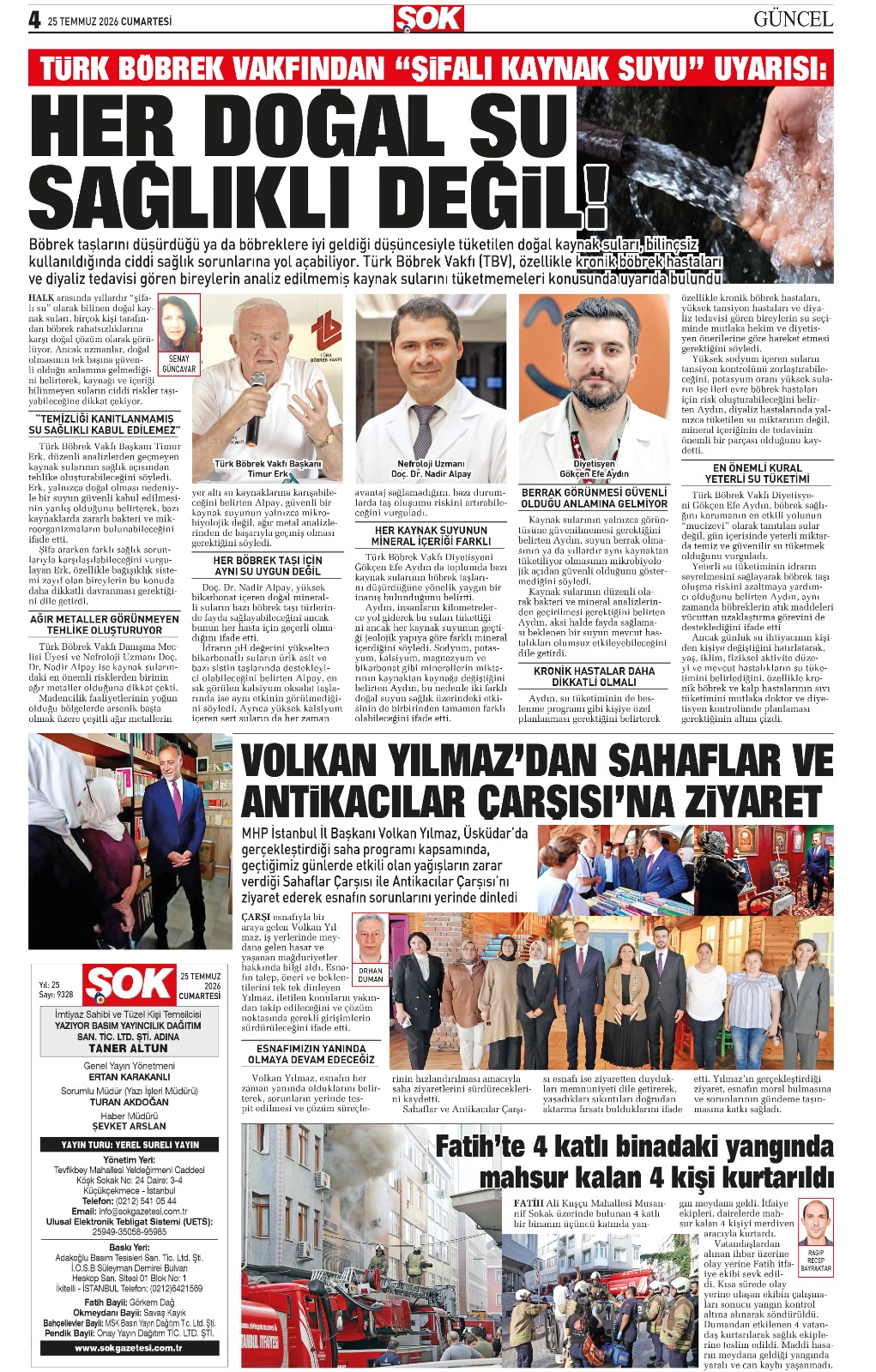 Her Doğal Su Sağlıklı Değil