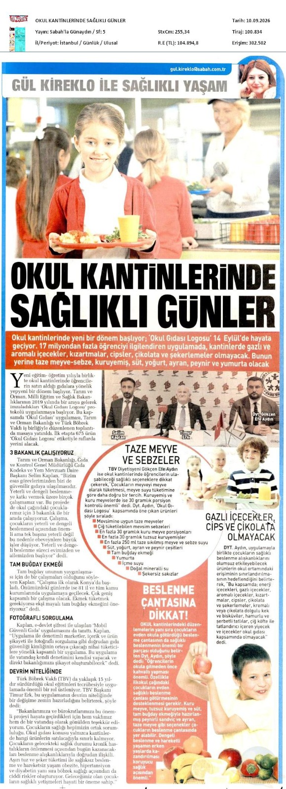 Okul Kantinlerinde Sağlıklı Günler