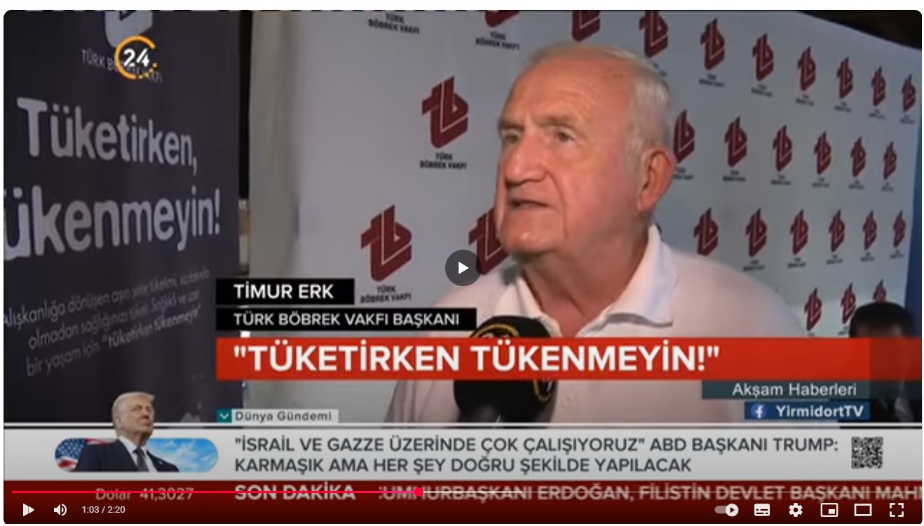 Türk Böbrek Vakfı 2025 Dünya Şeker Tüketimine Dikkat Haftası Etkinliği (Kanal 24)